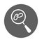 Search, backlink icon. Gray vector sketch.