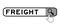 Search banner in word freight with hand over magnifier on white background