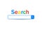 Search bar with line for address. Search line for advertising on internet page.Template of web search bar. vector