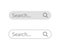 Search bar web page internet browser element design, search box template isolated â€“ vector