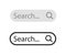 Search bar web page internet browser element design, search box template isolated â€“ vector for stock