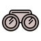 Search binoculars icon, outline style