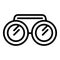 Search binoculars icon, outline style