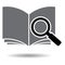 Search book pdf black and white icon