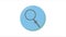 Search button icon with magnifying glass. Motion design