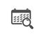 Search calendar icon. Find date sign. Vector