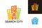 Search City Logo Template Design Vector, Emblem, Design Concept, Creative Symbol, Icon