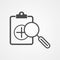 Search clipboard vector icon sign symbol