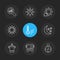 search , compass , temprature , crecent , Ecology , eco , icons