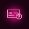 search credit card pin neon icon. Elements of Banking set. Simple icon for websites, web design, mobile app, info graphics