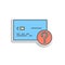 search credit card pin sticker icon. Element of color banking icon. Premium quality sticker design icon. Signs and symbols
