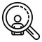 Search customers icon, outline style