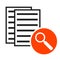 Search Data - Papers with Magnifying icon