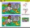 Search differences game with animals