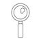 Search discovery observe loupe icon thin line