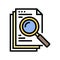 search document file color icon vector illustration