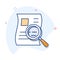 Search document outline vector icon.
