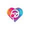Search drive heart shape concept logo template.
