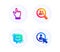 Search employees, Click hand and Smile face icons set. User sign. Staff analysis, Direction finger, Chat. Vector