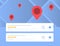 Search Engine Local Map Pack concept. The map segment in local search engine results highlights highest-ranked local listings