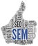 Search engine marketing SEM concept