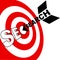 Search engine optimization arrow hits SEO target