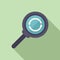 Search filter icon flat vector. Education digital