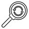 Search filter icon outline vector. Education digital