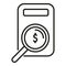 Search finance plan icon outline vector. Economy future