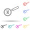 search by genes multi color style icon. Simple thin line, outline  of crime Investigation icons for ui and ux, website or