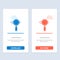 Search, Glass, E Search, Zoom  Blue and Red Download and Buy Now web Widget Card Template