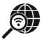 Search global internet provider icon simple vector. Business lock