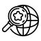Search global manager icon, outline style