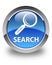 Search glossy blue round button