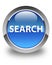 Search glossy blue round button