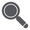 Search glyph icon, lens and find, magnifying glass sign, vector graphics, a solid pattern on a white background.