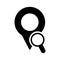 Search gps glyph flat vector icon