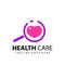 Search Health Care Medical Modern Logo Design Template Vector