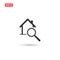 Search home icon vector design isolated