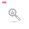 Search home icon vector design isolated 3