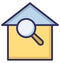 Search house, Find, Isolated Vector Icon which can be easily edit or modified.