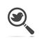 Search icon with flat bird