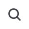 Search icon isolated. Magnifier shape. Loupe symbol. Zoom sign. Element for design search, app, chat, messenger or website