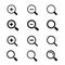 Search icon Magnifier Glass and Zoom Vector