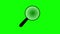 search icon magnifying glass animation loop motion graphics video transparent background with alpha channel