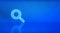 Search icon of neon light on blue background