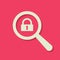 Search icon with padlock sign. Search icon and security, protection, privacy concept
