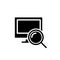 Search icon vector. increase illustration sign. magnifier symbol or logo.