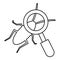 Search insect icon, outline line style