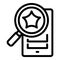 Search integrity icon outline vector. Core mission